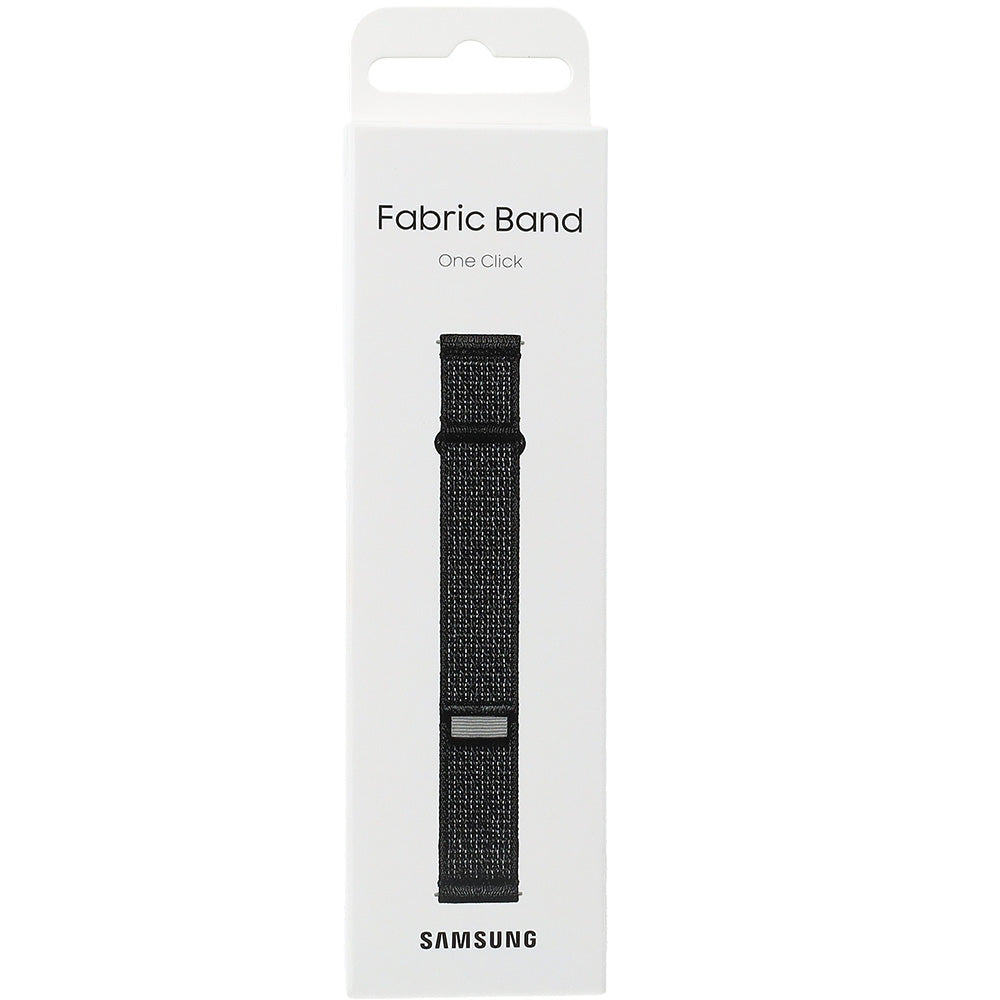 Armband für Galaxy Watch 7/FE/6/5 Pro/5/4, Samsung Fabric Band 20mm, S/M, Schwarz