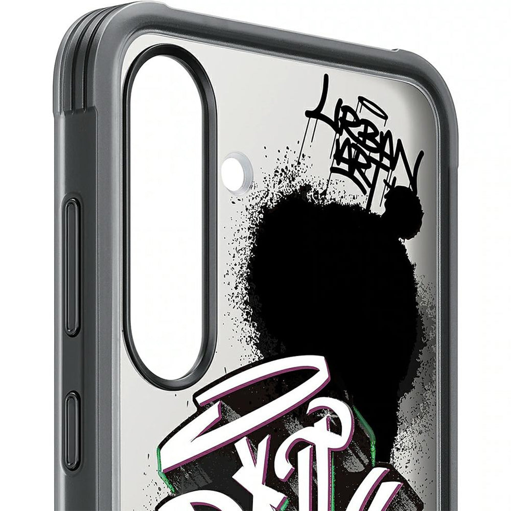 Handyhülle für Galaxy S25, Samsung FlipSuit, Schwarz mit auswechselbarem Einsatz