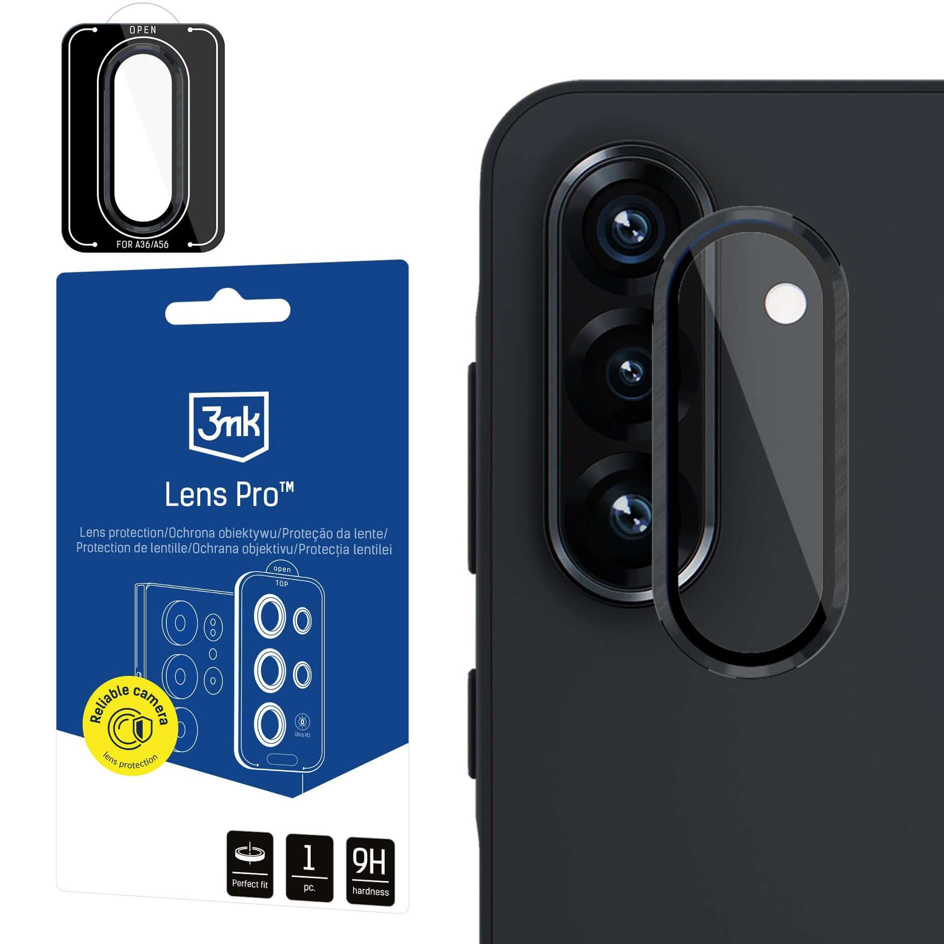 Objektivschutz für Galaxy A56 5G, 3mk Lens Protection Pro, Schwarz
