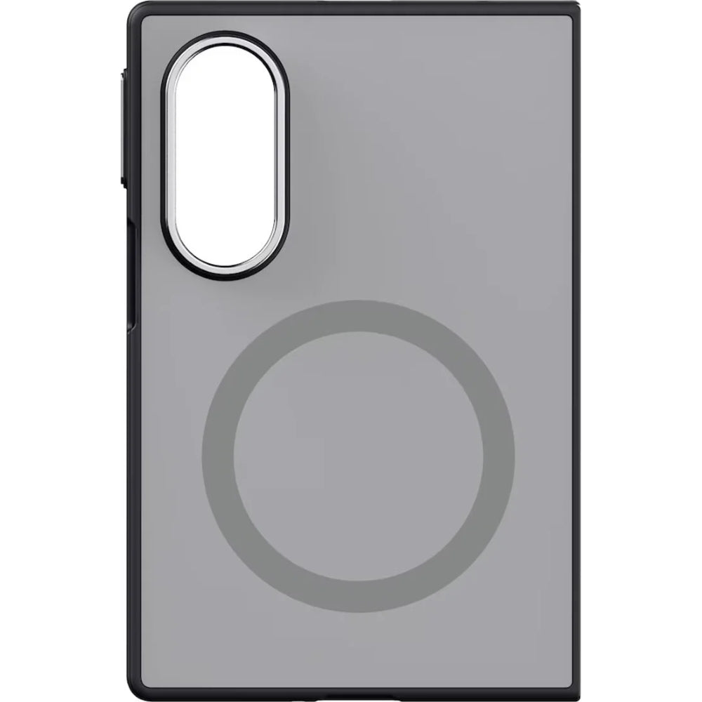 Handyhülle für Galaxy Z Fold8, Samsung Mirror Magnet Case, mit MagSafe, Silber mit schwarzem Rahmen
