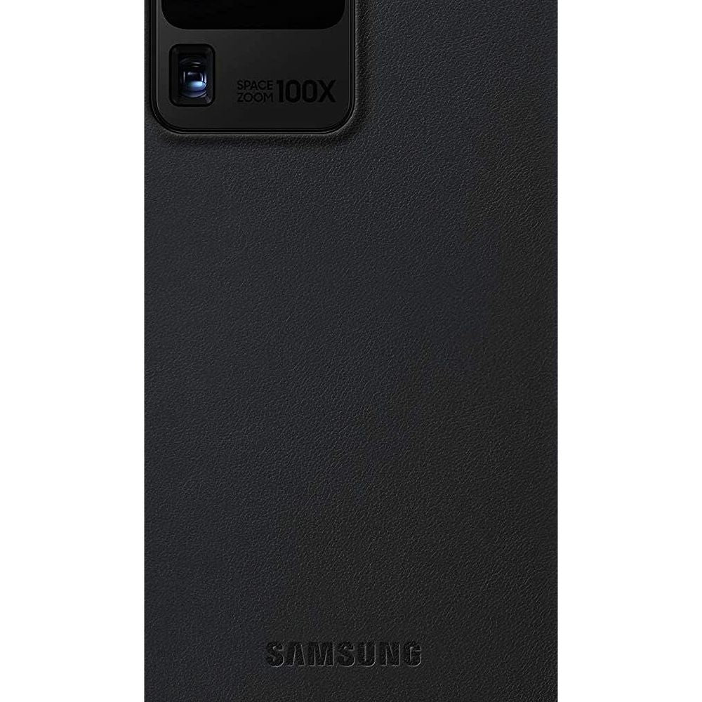 Schutzhülle Samsung Leather Cover für Galaxy S20 Ultra, Schwarz
