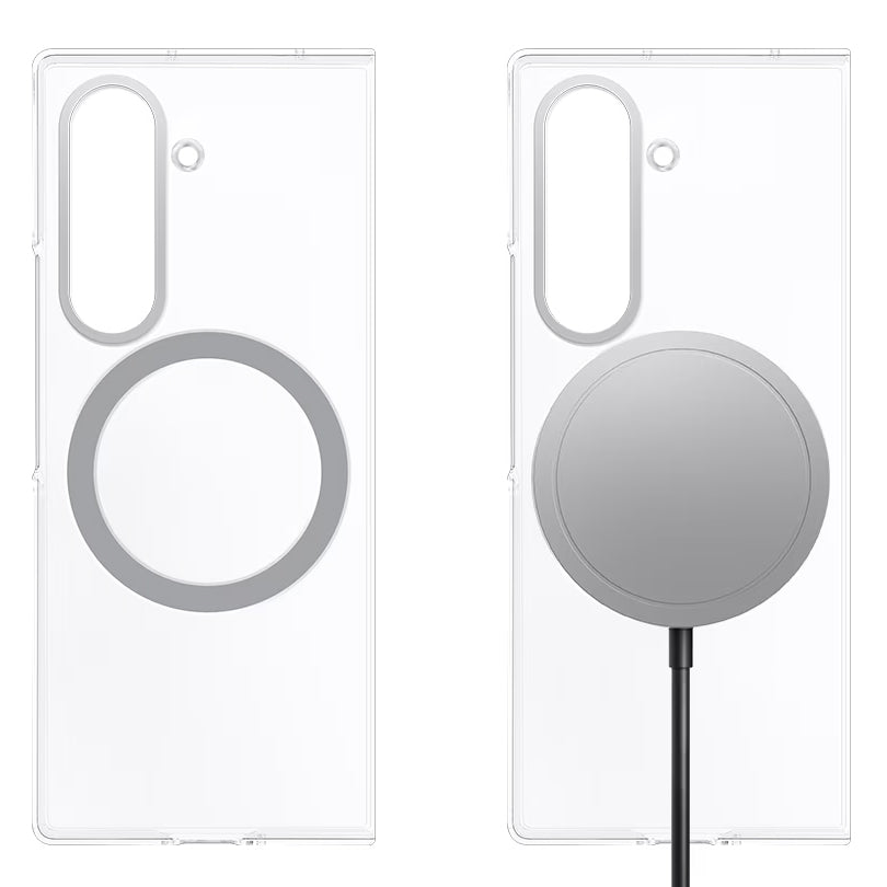 Schutzhülle + Schutzfolie für Galaxy Z Fold7, Samsung Clear Magnet Case, Transparent