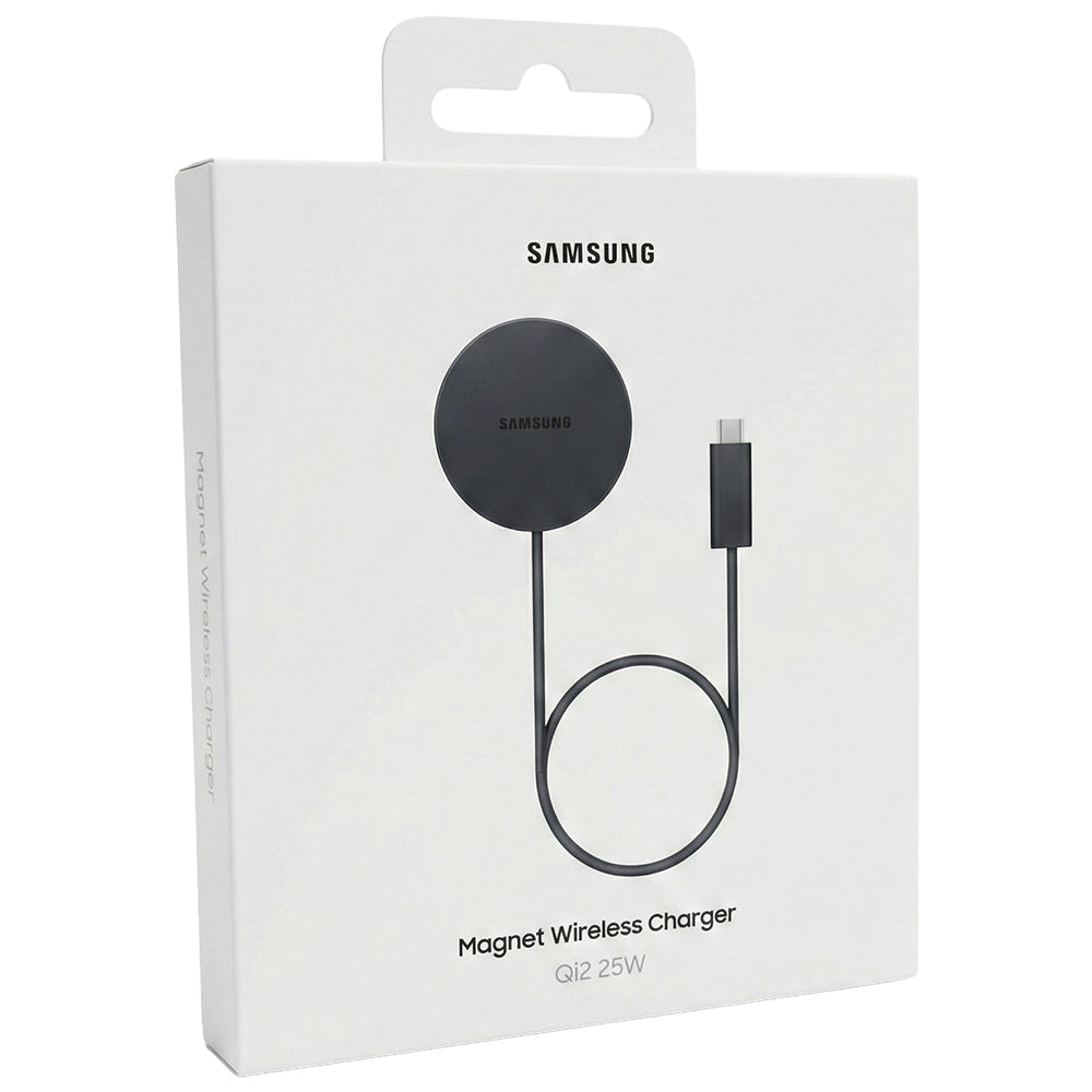 Induktionsladegerät mit Qi2.2 25W für MagSafe / MPP, Samsung Magnet Wireless Charger, USB-C Nylonkabel, Schwarz