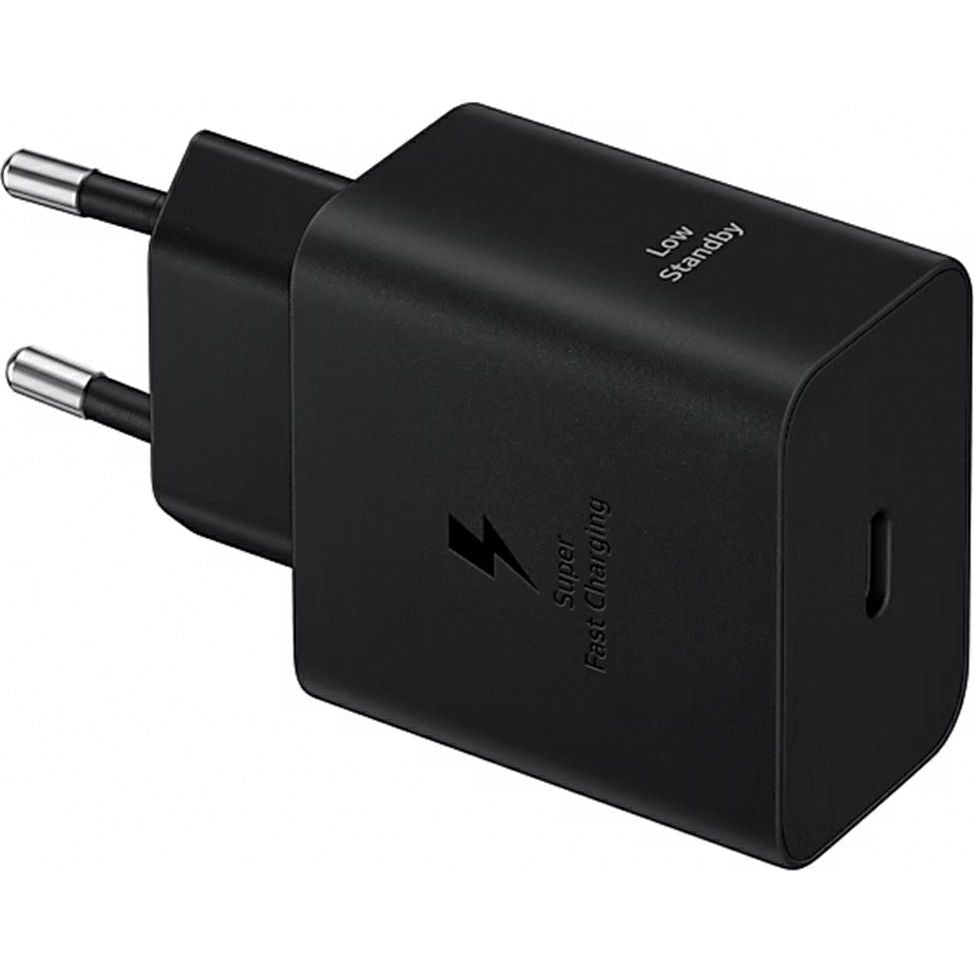 Wandladegerät GaN USB-C 45W, PD, PPS, Samsung Power Adapter, Schwarz