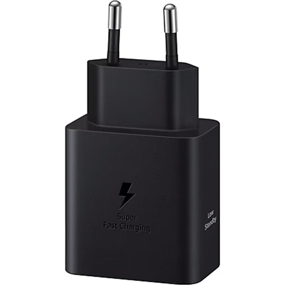 Wandladegerät GaN USB-C 45W, PD, PPS, Samsung Power Adapter, Schwarz