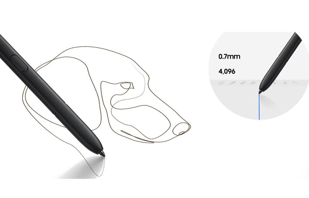 Stift Samsung S Pen für Galaxy S23 Ultra, Schwarz / Creme