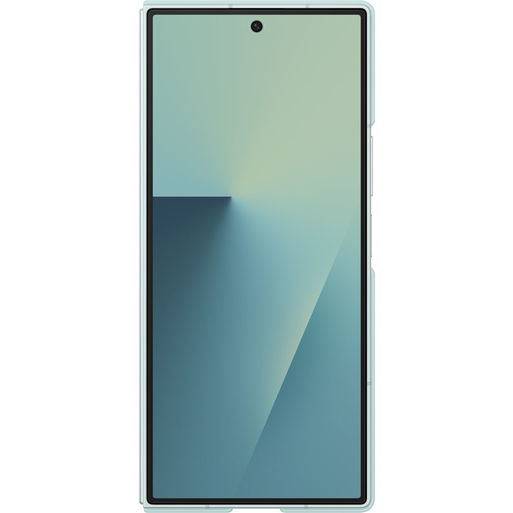 Handyhülle mit Standfunktion und 2x Anti-Reflexionsfolie für Galaxy Z Fold7, Samsung Silicone Case, Minze