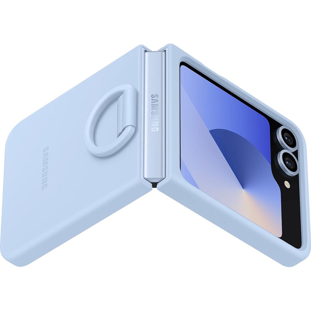 Handyhülle für Galaxy Z Flip7 FE / Z Flip6, Samsung Silicone Case Ring, Blau