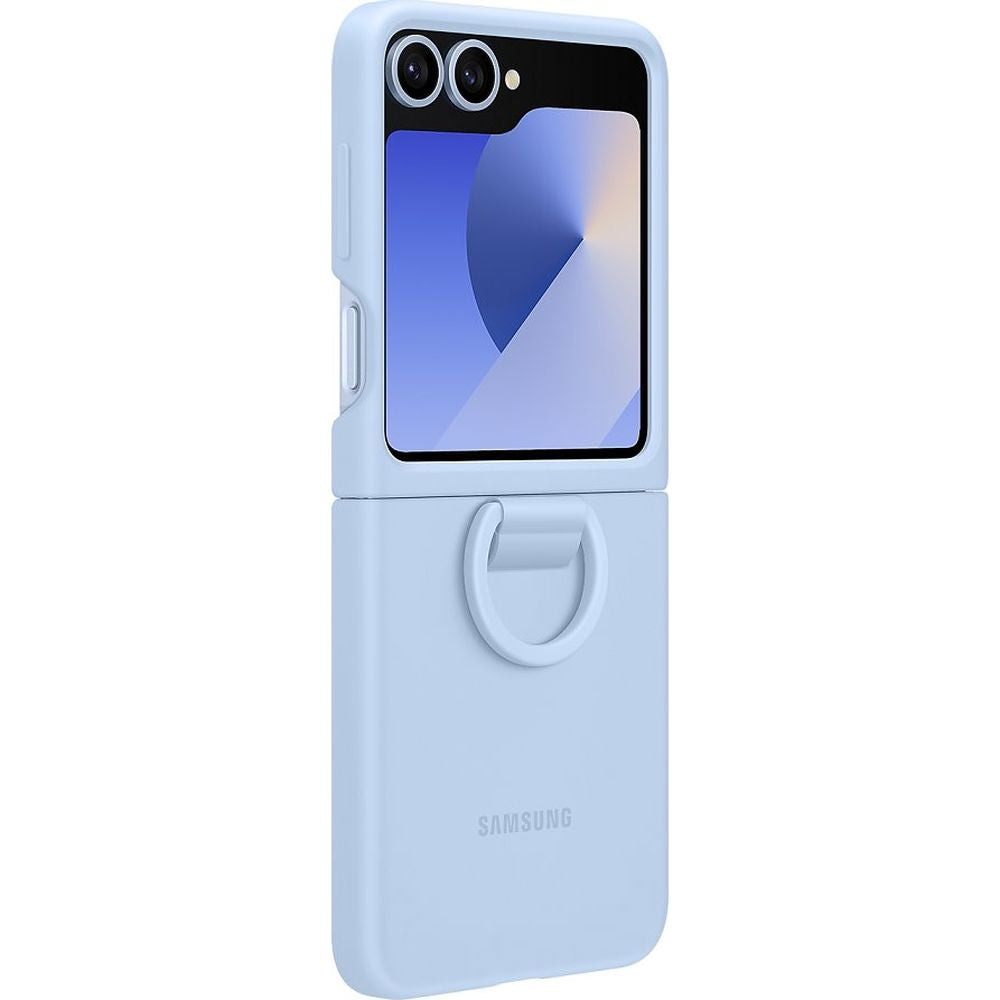 Handyhülle für Galaxy Z Flip7 FE / Z Flip6, Samsung Silicone Case Ring, Blau