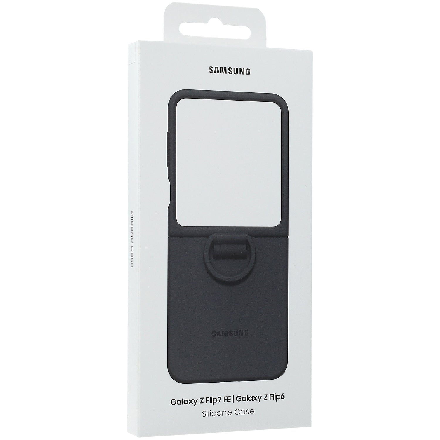 Handyhülle für Galaxy Z Flip7 FE, Samsung Silicone Case Ring, Schwarz