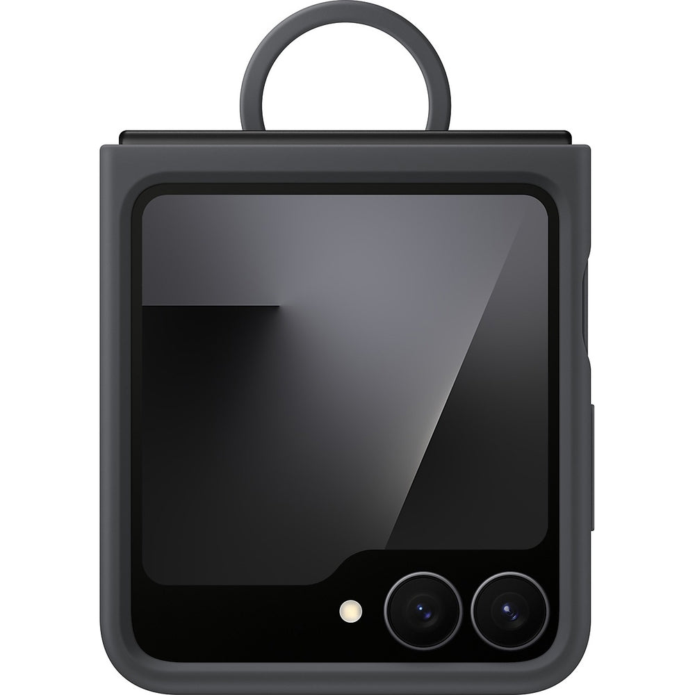 Handyhülle für Galaxy Z Flip7 FE, Samsung Silicone Case Ring, Schwarz