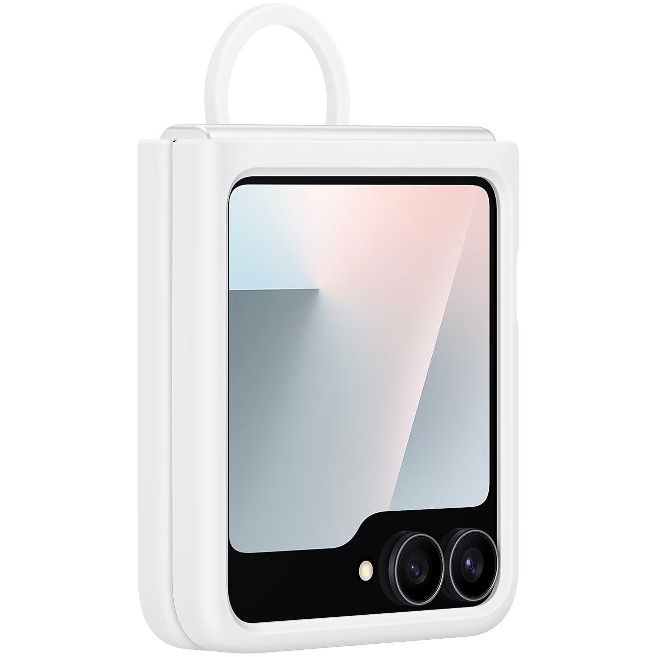 Handyhülle für Galaxy Z Flip7 FE, Samsung Silicone Case Ring, Weiß