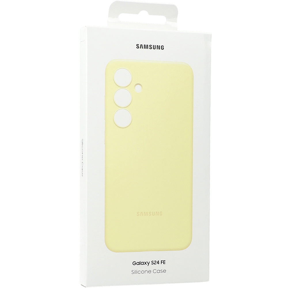 Handyhülle für Galaxy S24 FE, Samsung Silicone Cover, Gelb