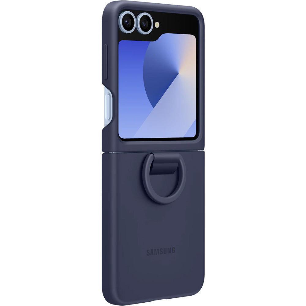 Handyhülle für Galaxy Z Flip7 FE / Z Flip6, Samsung Silicone Cover Ring, Dunkelblau