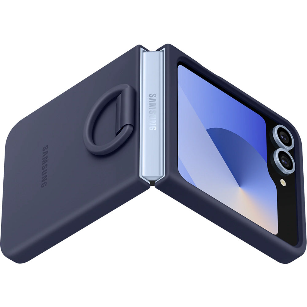 Handyhülle für Galaxy Z Flip7 FE / Z Flip6, Samsung Silicone Cover Ring, Dunkelblau