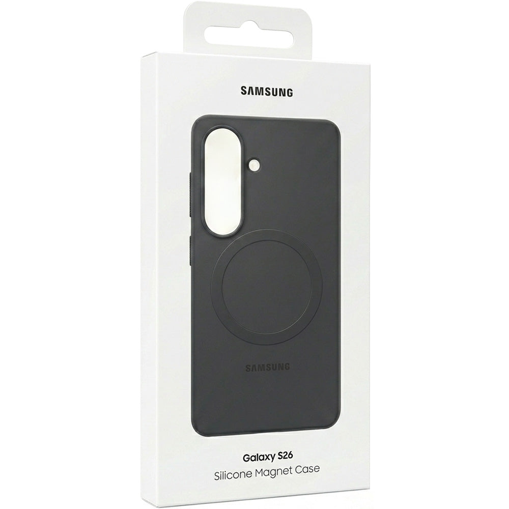 Handyhülle für Galaxy S26, Samsung Silicone Magnet Case mit MagSafe, Schwarz