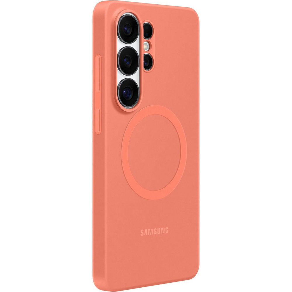 Handyhülle für Galaxy S26 Ultra, Samsung Silicone Magnet Case mit MagSafe, hellrot