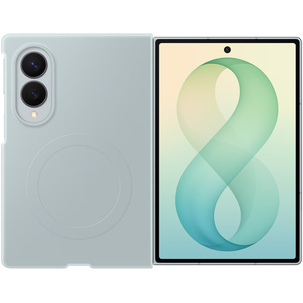 Handyhülle und 2x Anti-Reflexionsfolie für Galaxy Z Fold8, Samsung Silicone Magnet Case mit MagSafe, Grün