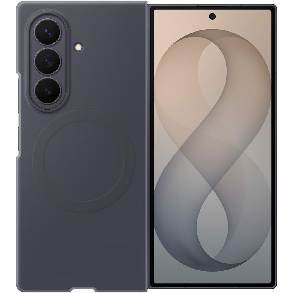 Handyhülle und 2x Anti-Reflexionsfolie für Galaxy Z Fold8 Ultra, Samsung Silicone Magnet Case mit MagSafe, Graphit