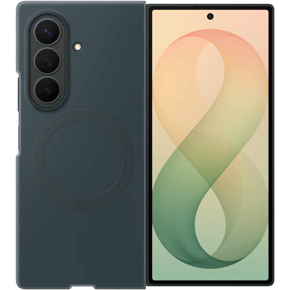 Handyhülle und 2x Anti-Reflexionsfolie für Galaxy Z Fold8 Ultra, Samsung Silicone Magnet Case mit MagSafe, Dunkelgrün
