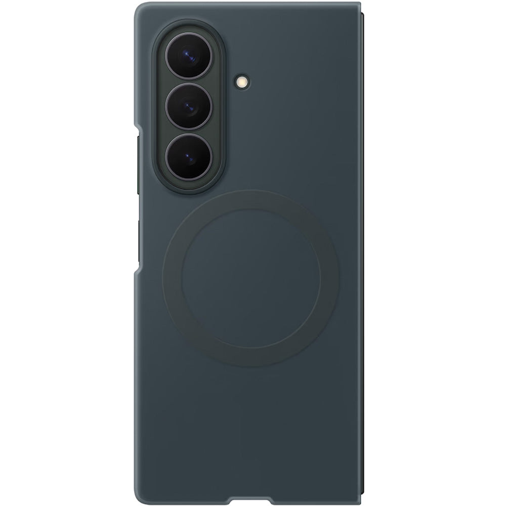 Handyhülle und 2x Anti-Reflexionsfolie für Galaxy Z Fold8 Ultra, Samsung Silicone Magnet Case mit MagSafe, Dunkelgrün