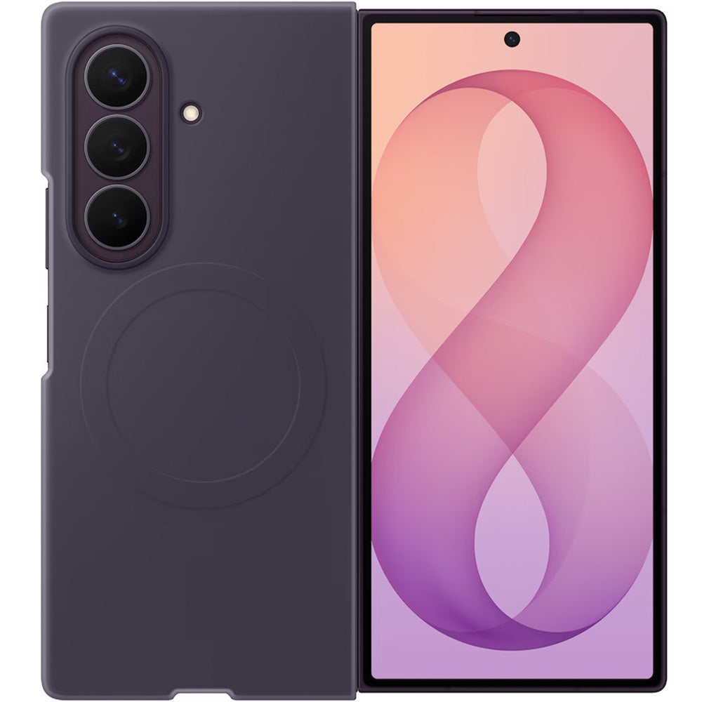 Handyhülle und 2x Anti-Reflexionsfolie für Galaxy Z Fold8 Ultra, Samsung Silicone Magnet Case mit MagSafe, Violett