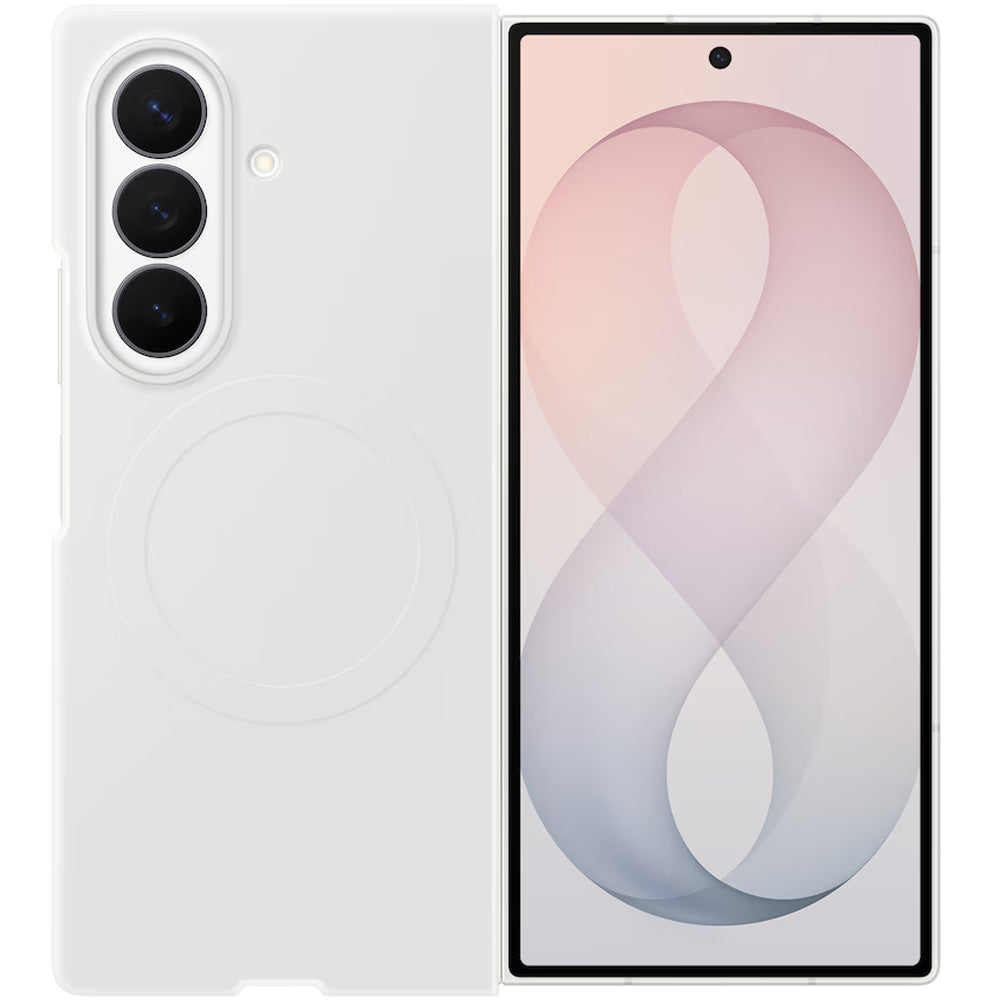 Handyhülle und 2x Anti-Reflexionsfolie für Galaxy Z Fold8 Ultra, Samsung Silicone Magnet Case mit MagSafe, Weiß
