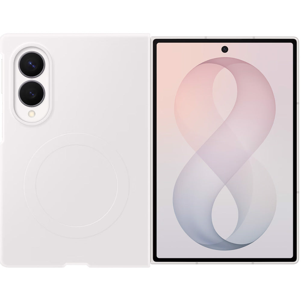Handyhülle und 2x Anti-Reflexionsfolie für Galaxy Z Fold8, Samsung Silicone Magnet Case mit MagSafe, Weiß