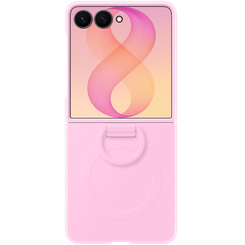 Handyhülle für Galaxy Z Flip8, Samsung Silicone Ring Magnet Case für MagSafe, Rosa