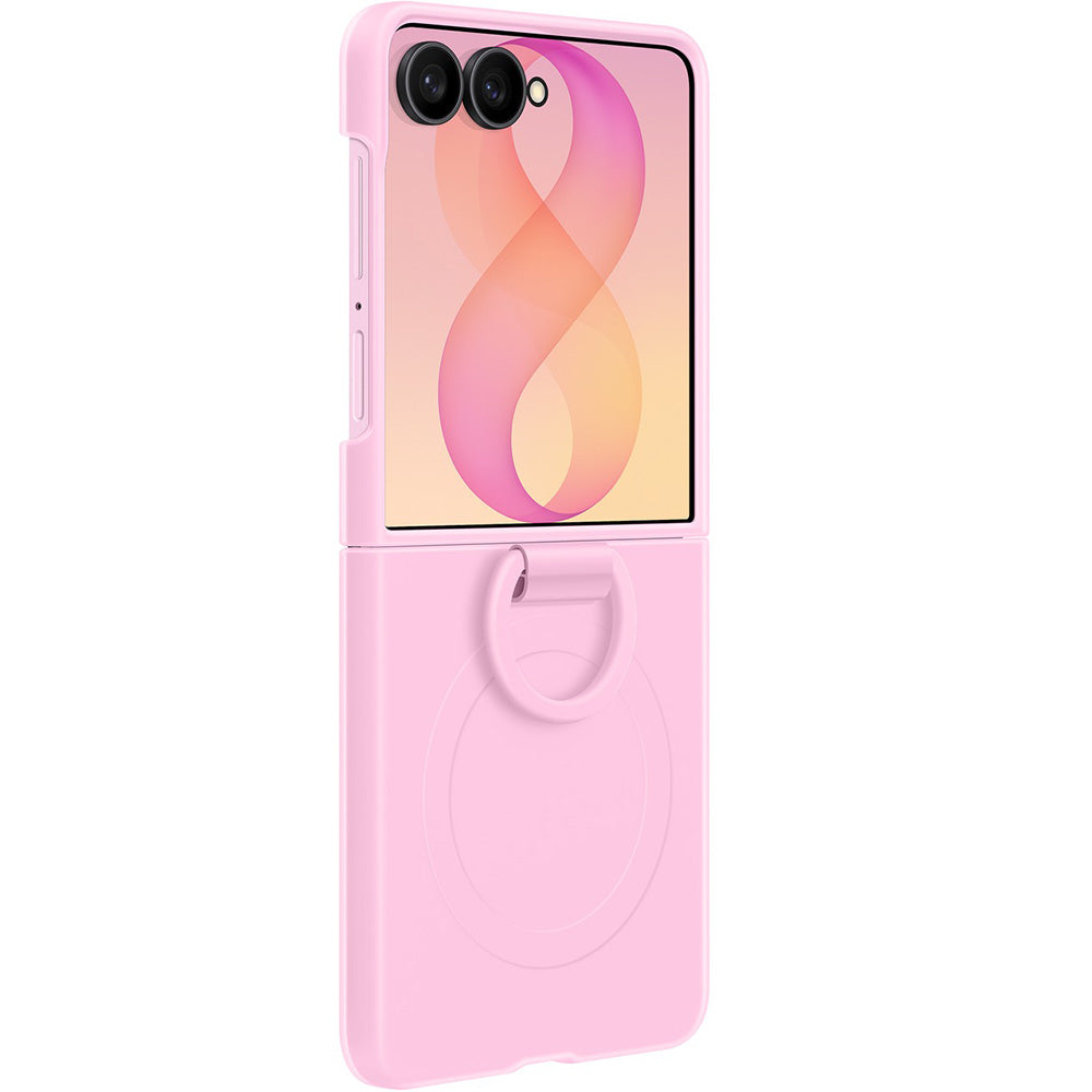 Handyhülle für Galaxy Z Flip8, Samsung Silicone Ring Magnet Case für MagSafe, Rosa