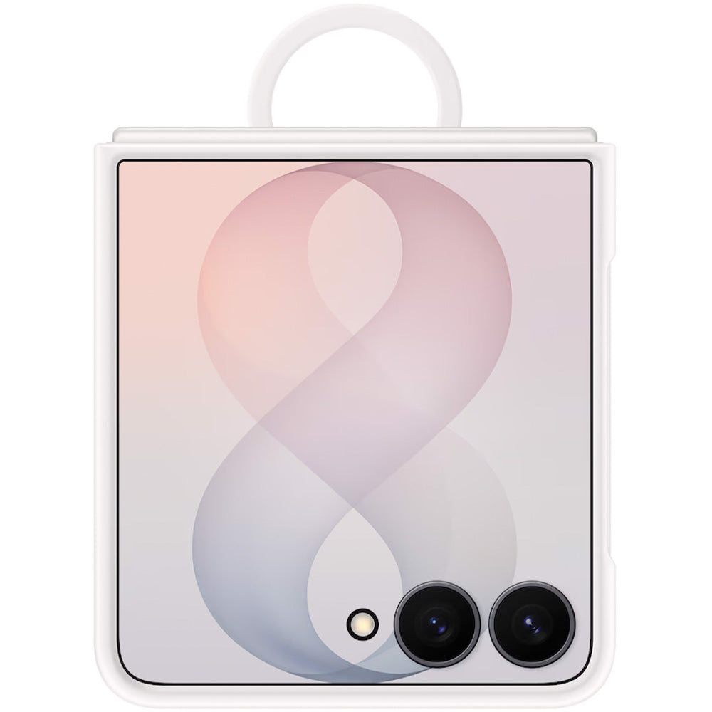Handyhülle für Galaxy Z Flip8, Samsung Silicone Ring Magnet Case für MagSafe, Weiß