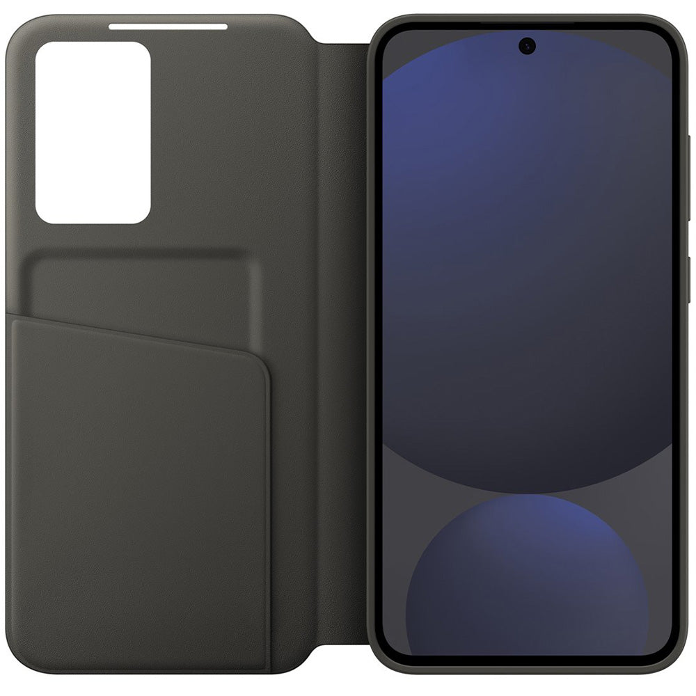 Handyhülle mit Klappe für Galaxy S24 FE, Samsung Smart View Wallet Case, Schwarz