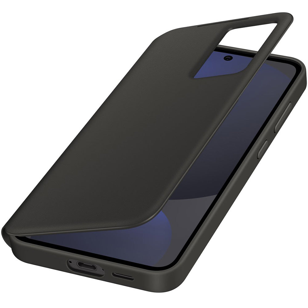 Handyhülle mit Klappe für Galaxy S24 FE, Samsung Smart View Wallet Case, Schwarz