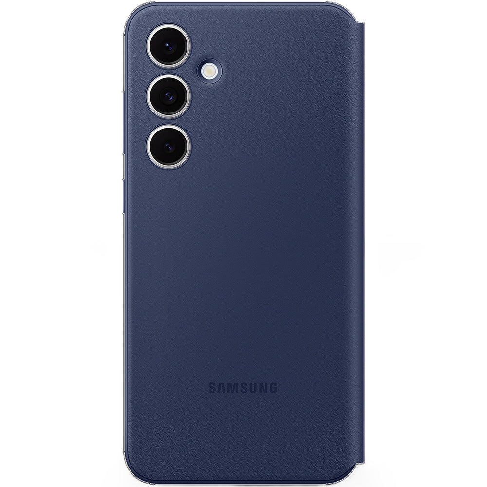 Handyhülle mit Klappe für Galaxy S24 FE, Samsung Smart View Wallet Case, Dunkelblau