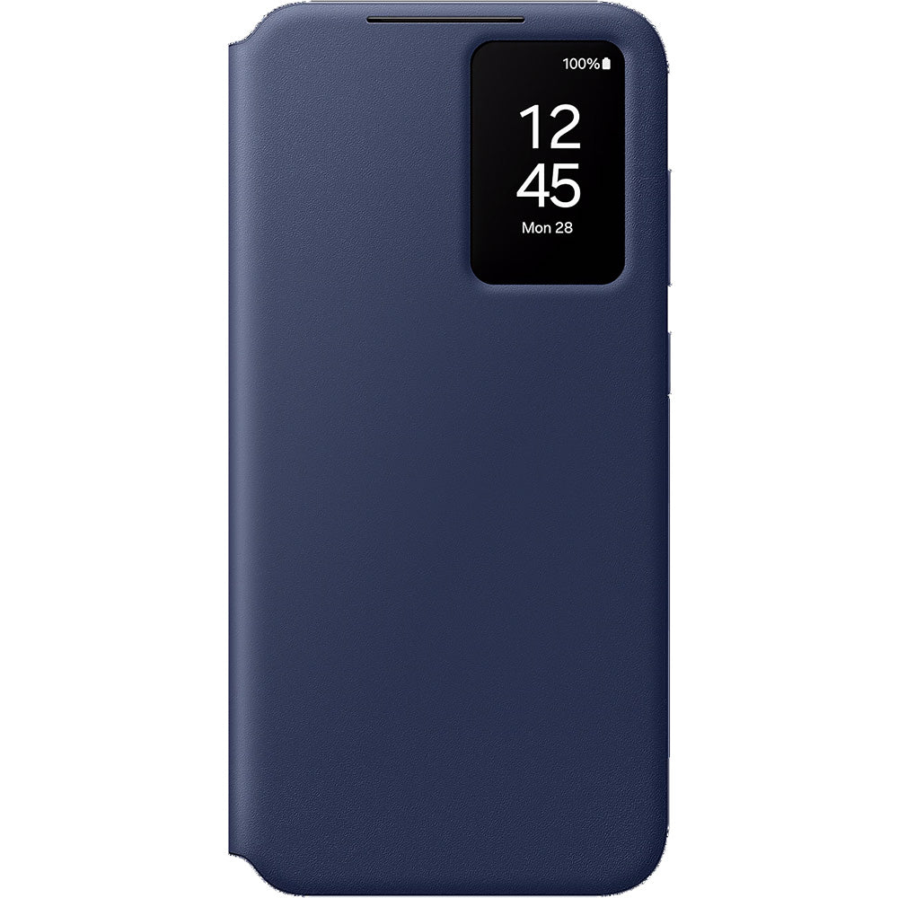 Handyhülle mit Klappe für Galaxy S24 FE, Samsung Smart View Wallet Case, Dunkelblau