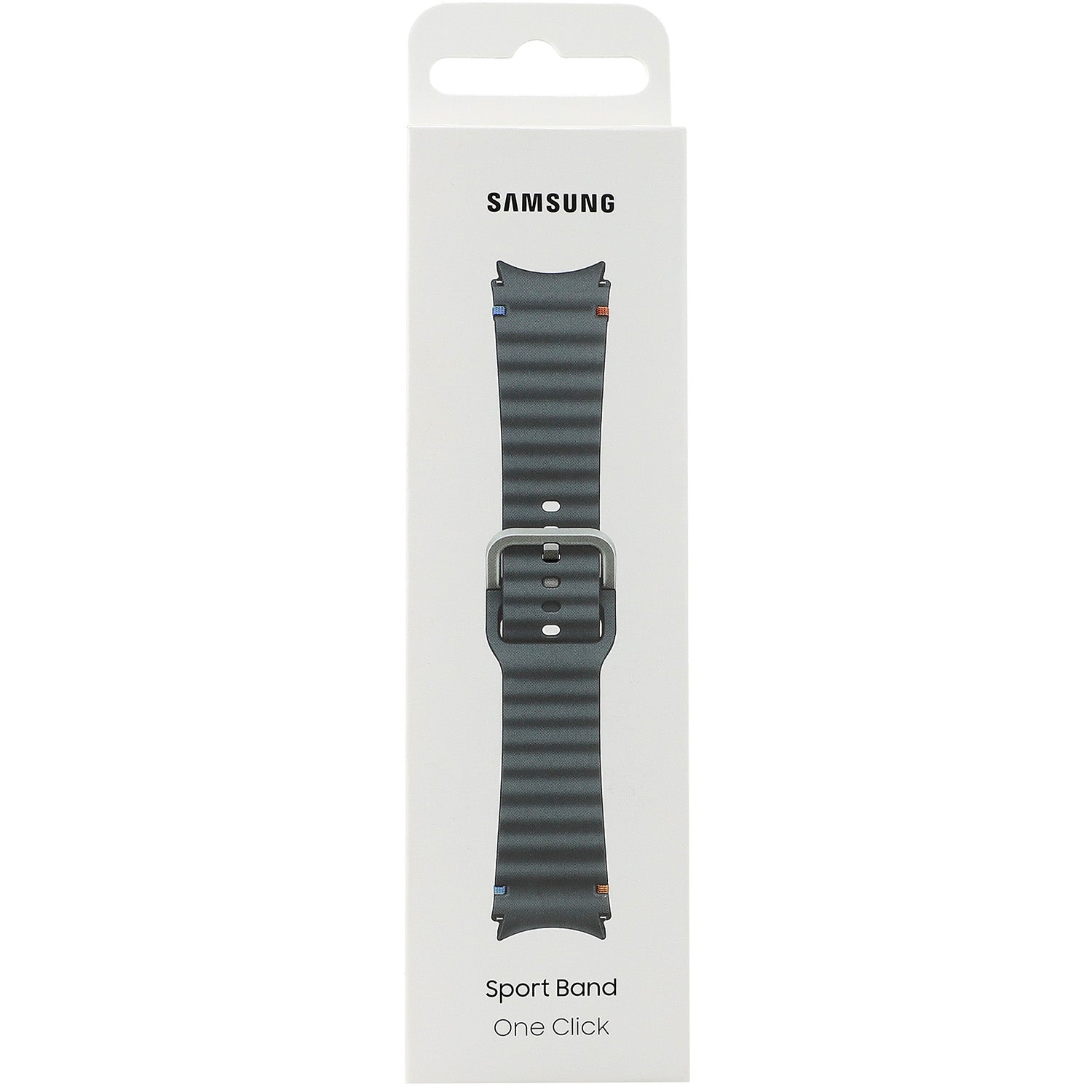 Armband für Galaxy Watch 4/4 Classic/5/5 Pro/6/6 Classic/7/FE, Samsung Sport Band, S/M, Dunkelgrau
