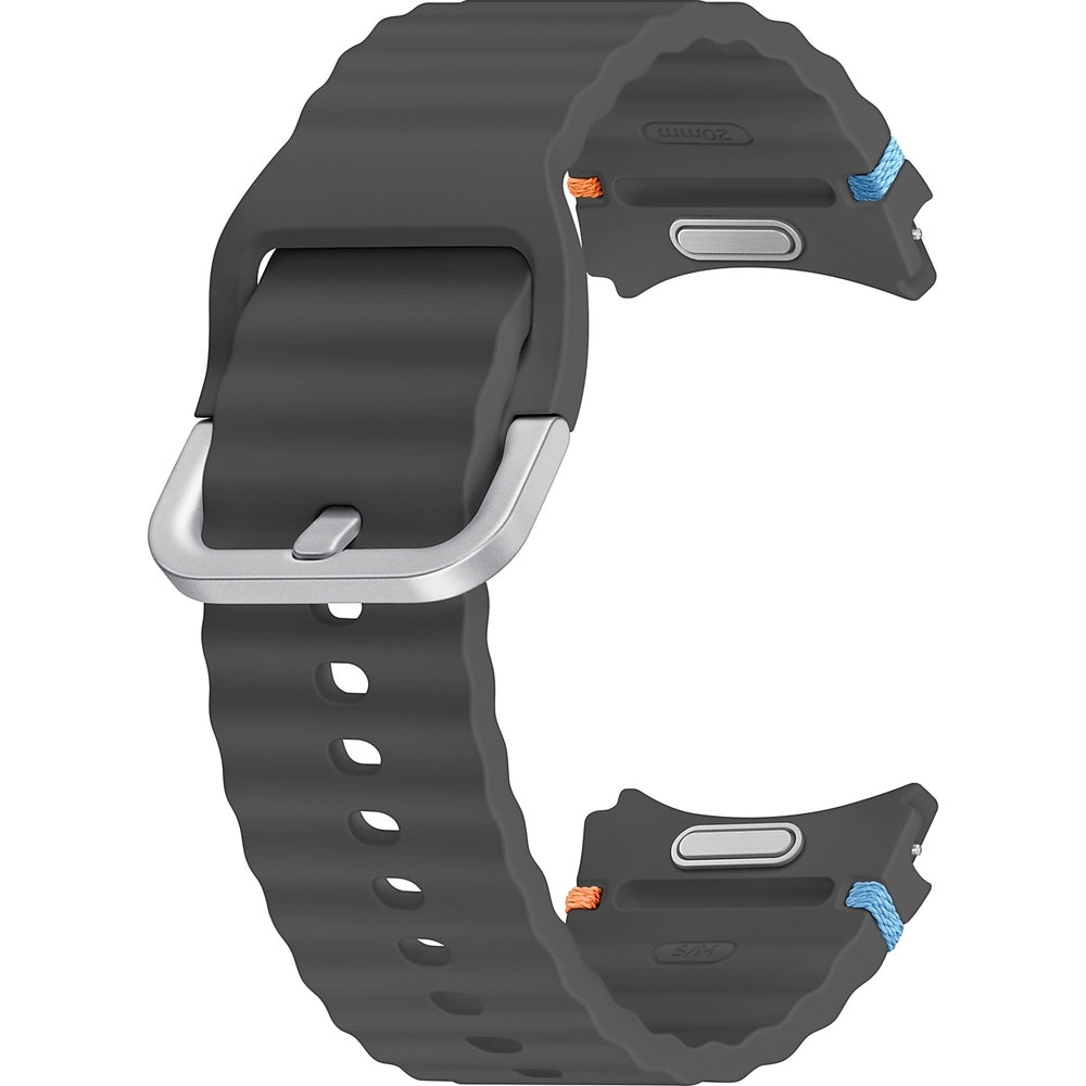 Armband für Galaxy Watch 4/4 Classic/5/5 Pro/6/6 Classic/7/FE, Samsung Sport Band, S/M, Dunkelgrau