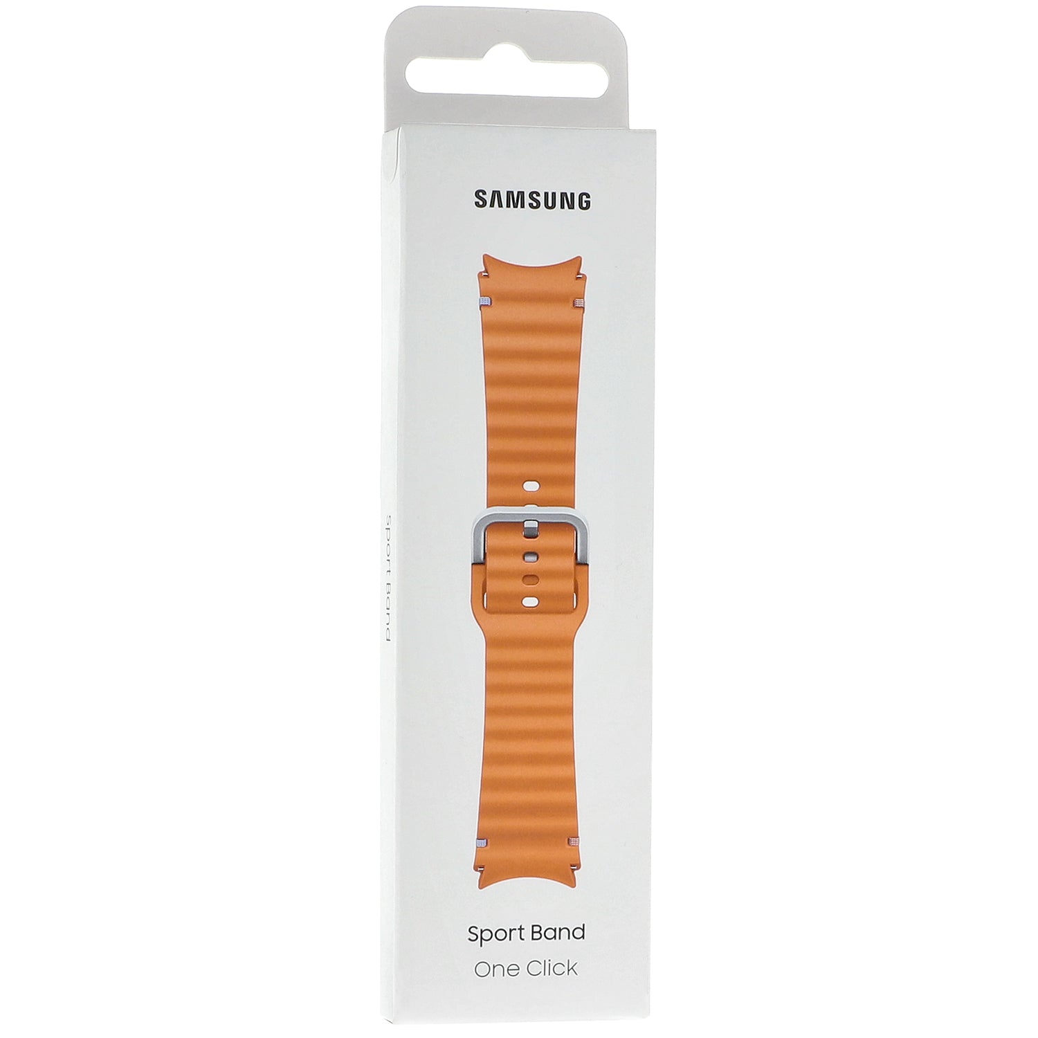 Armband für Galaxy Watch 4/4 Classic/5/5 Pro/6/6 Classic/7/FE, Samsung Sport Band, M/L, Orange