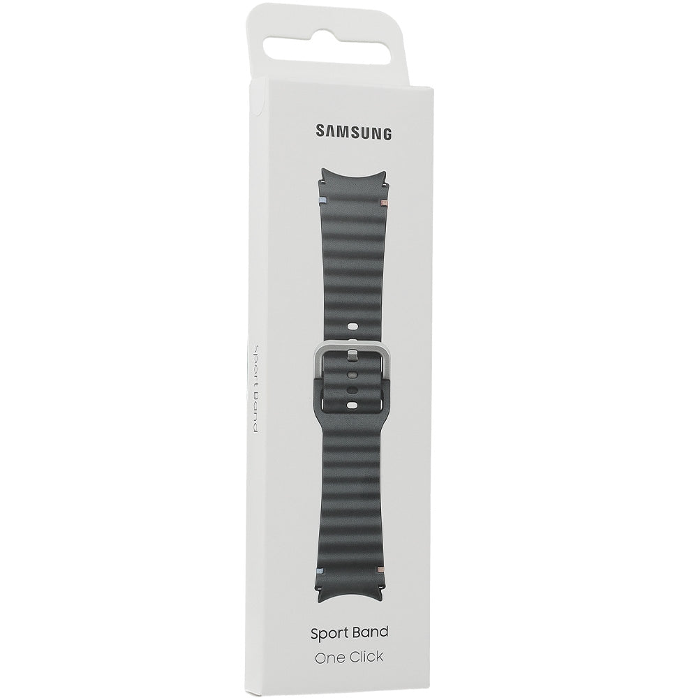 Armband für Galaxy Watch 7/FE/6/6 Classic/5 Pro/5/4/4 Classic, Samsung Sport Band, M/L, Dunkelgrau