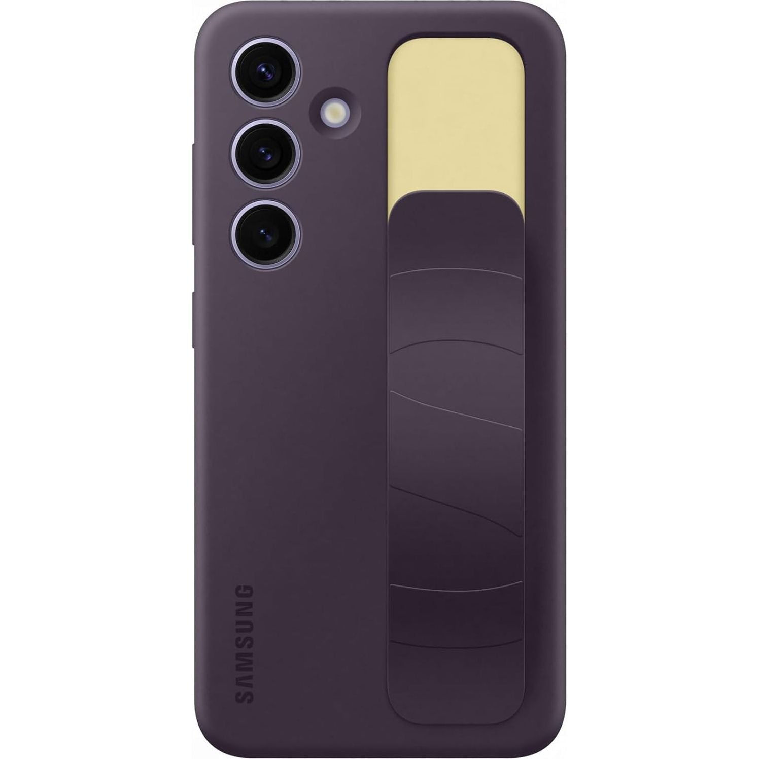 Schutzhülle für Galaxy S24, Samsung Silicone Standing Grip Case, Dunkelviolett