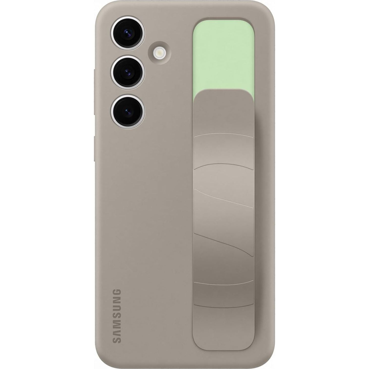 Schutzhülle für Galaxy S24 Plus, Samsung Silicone Standing Grip Case, Dunkelgrau