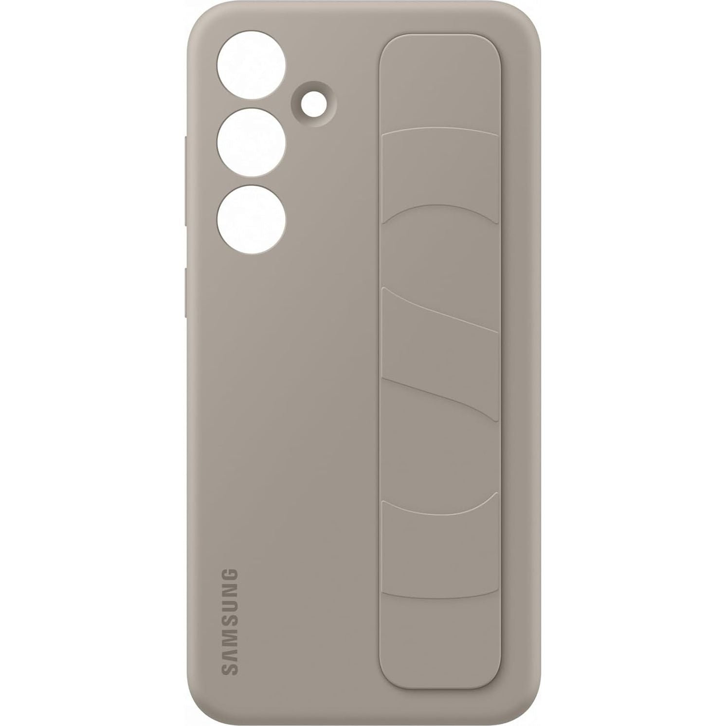 Schutzhülle für Galaxy S24 Plus, Samsung Silicone Standing Grip Case, Dunkelgrau