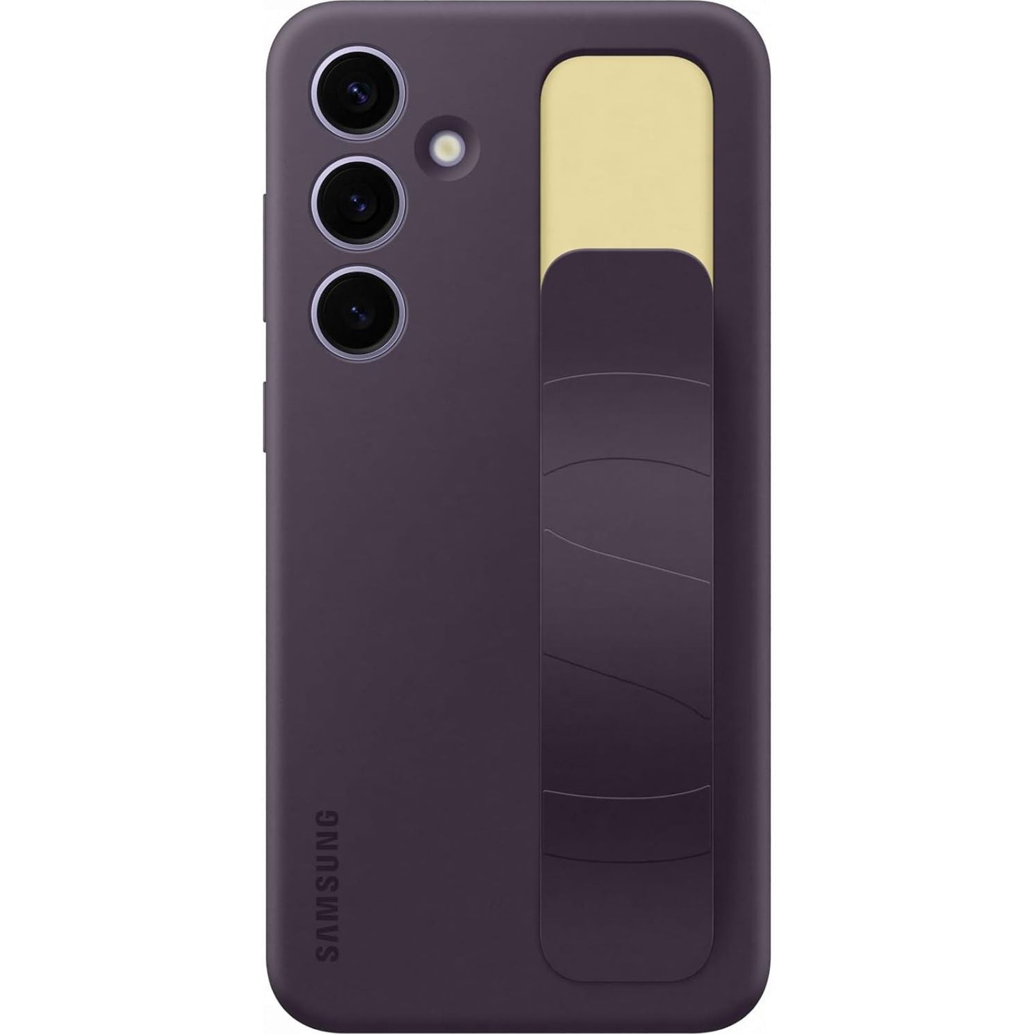 Schutzhülle für Galaxy S24 Plus, Samsung Silicone Standing Grip Case, Dunkelviolett