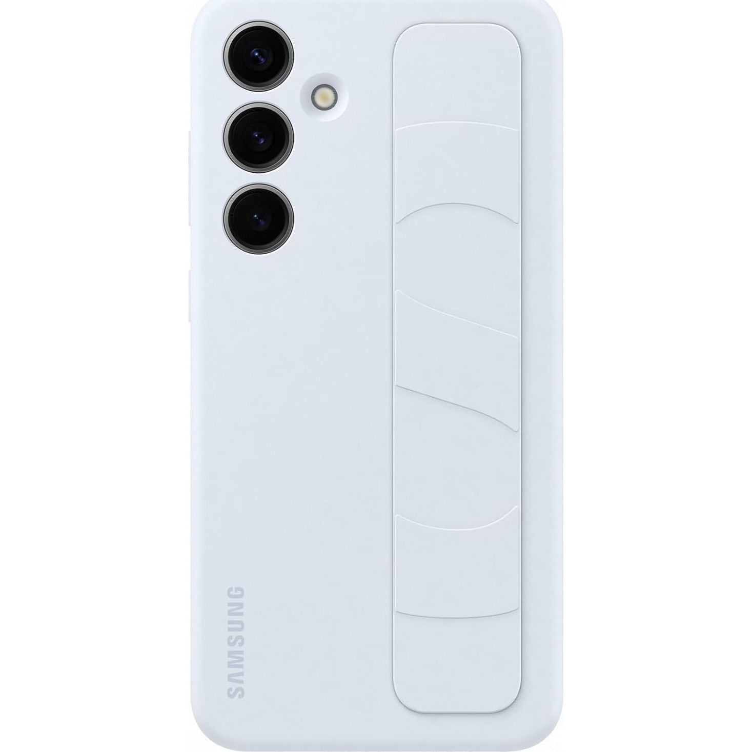 Schutzhülle für Galaxy S24 Plus, Samsung Silicone Standing Grip Case, Hellblau