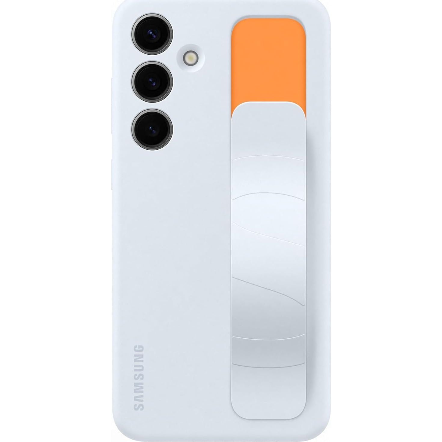 Schutzhülle für Galaxy S24 Plus, Samsung Silicone Standing Grip Case, Hellblau