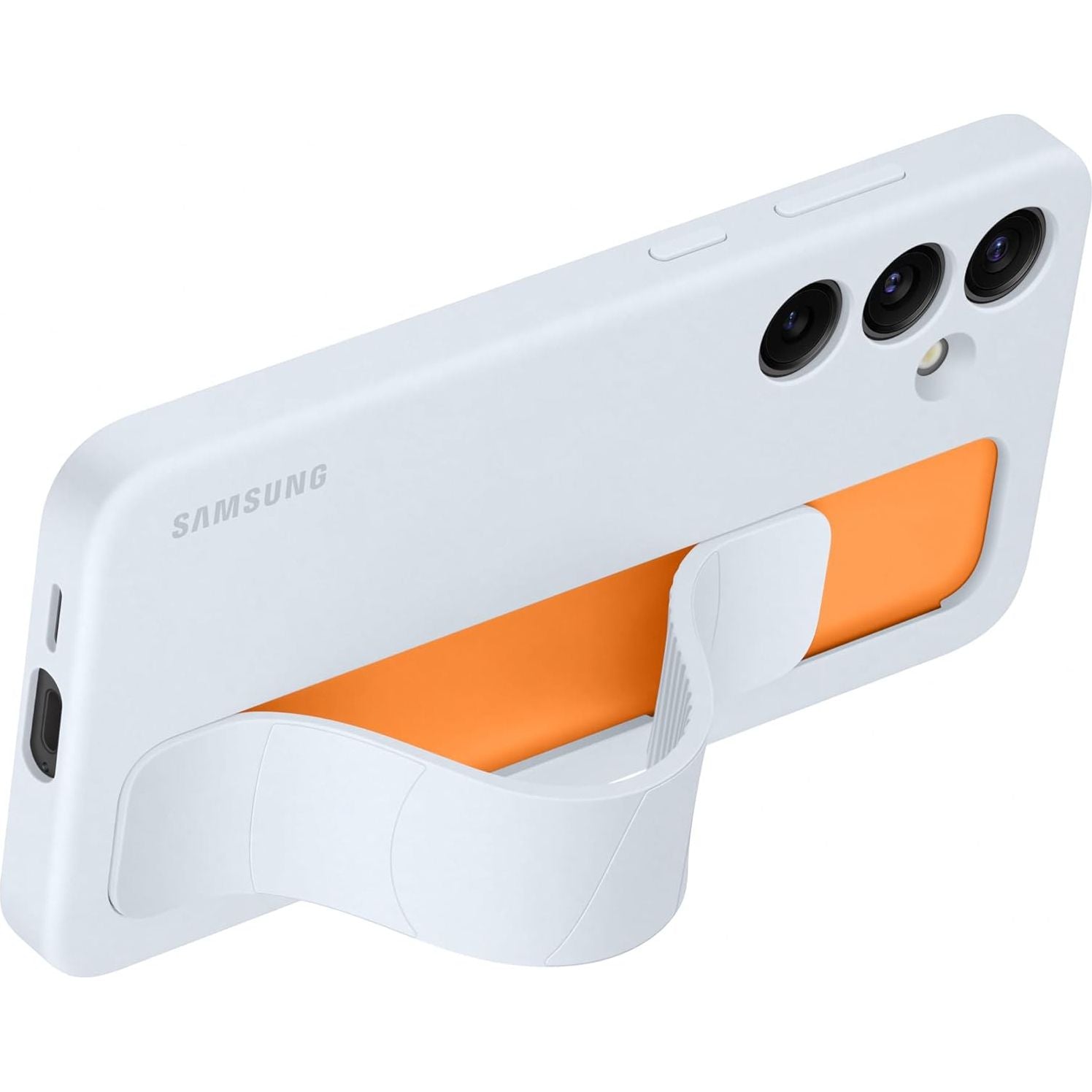 Schutzhülle für Galaxy S24 Plus, Samsung Silicone Standing Grip Case, Hellblau