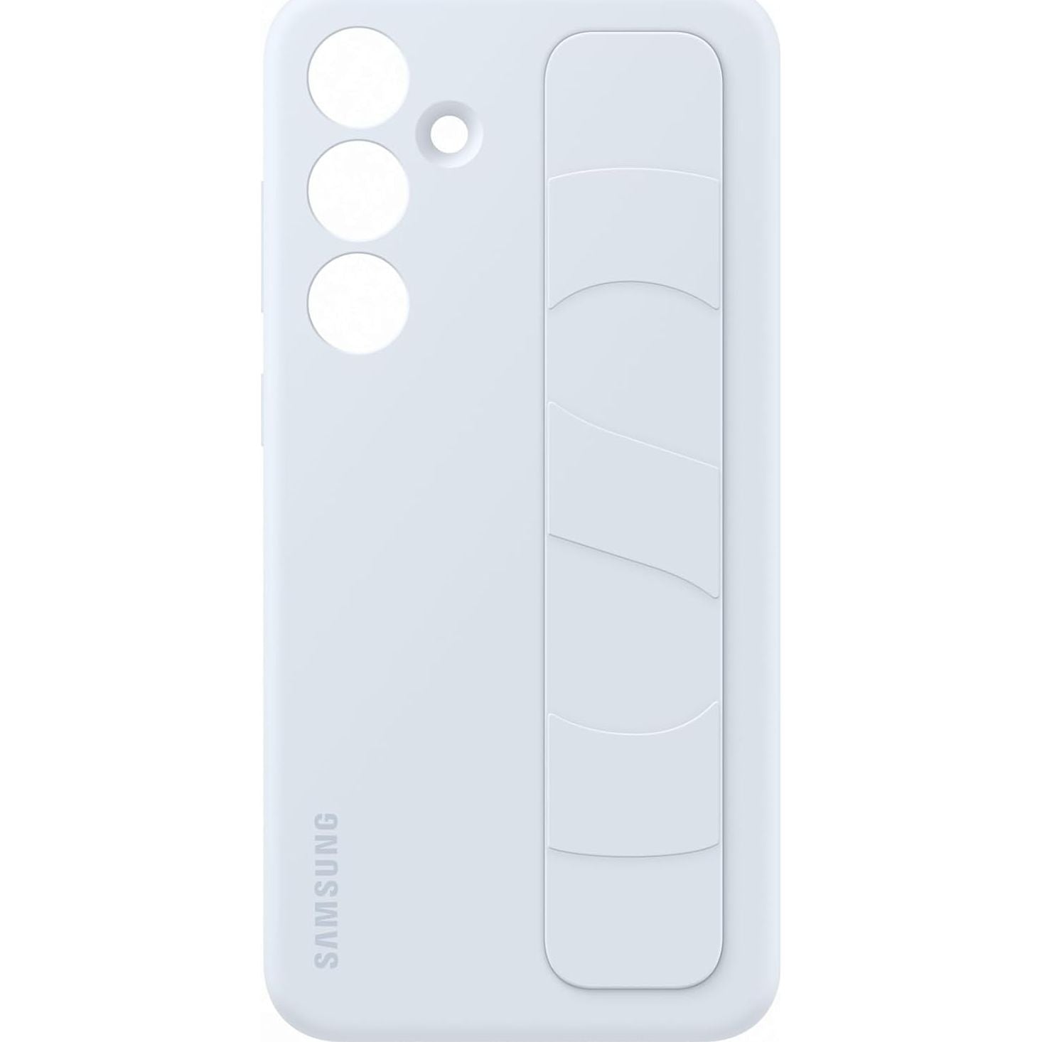 Schutzhülle für Galaxy S24 Plus, Samsung Silicone Standing Grip Case, Hellblau