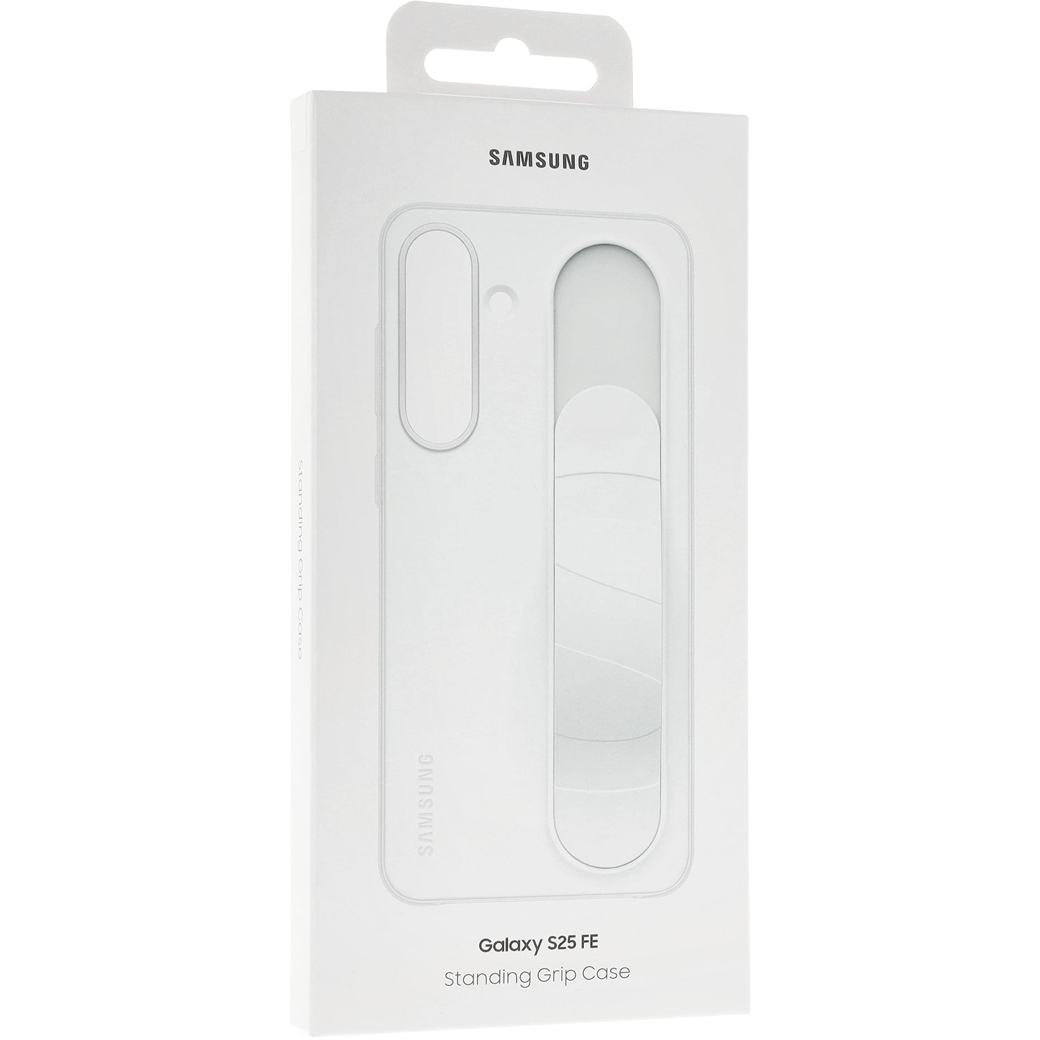 Handyhülle für Galaxy S25 FE, Samsung Silicone Standing Grip Case, Weiß
