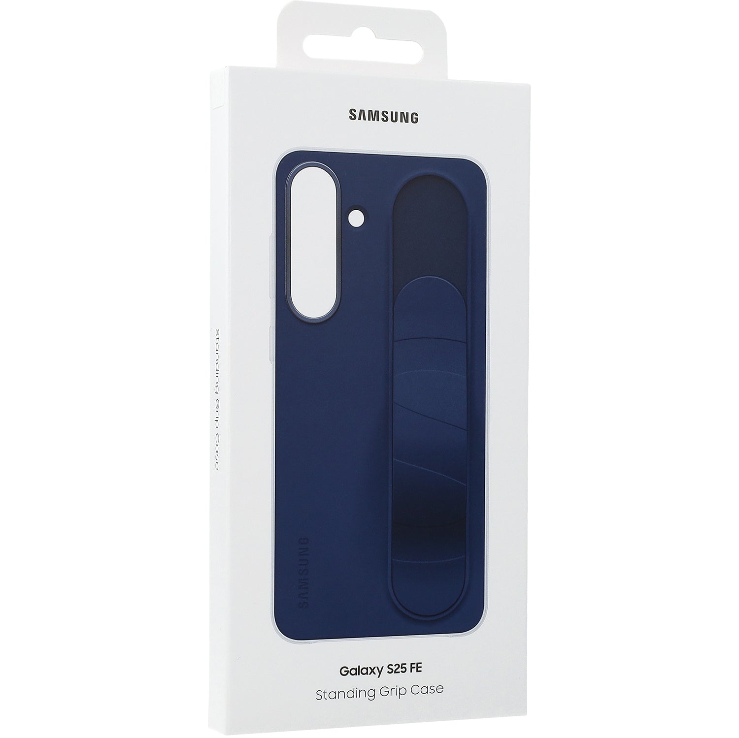 Handyhülle für Galaxy S25 FE, Samsung Silicone Standing Grip Case, Dunkelblau