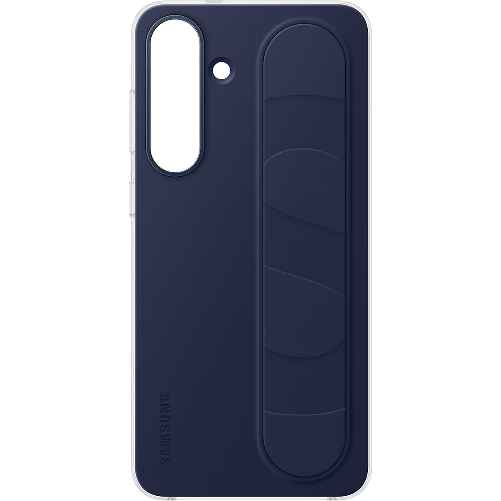 Handyhülle für Galaxy S25 FE, Samsung Silicone Standing Grip Case, Dunkelblau